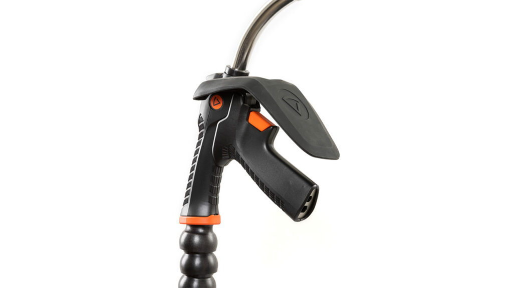 Flexlite GXe MIG torch's Heat Protector is made of silicone.